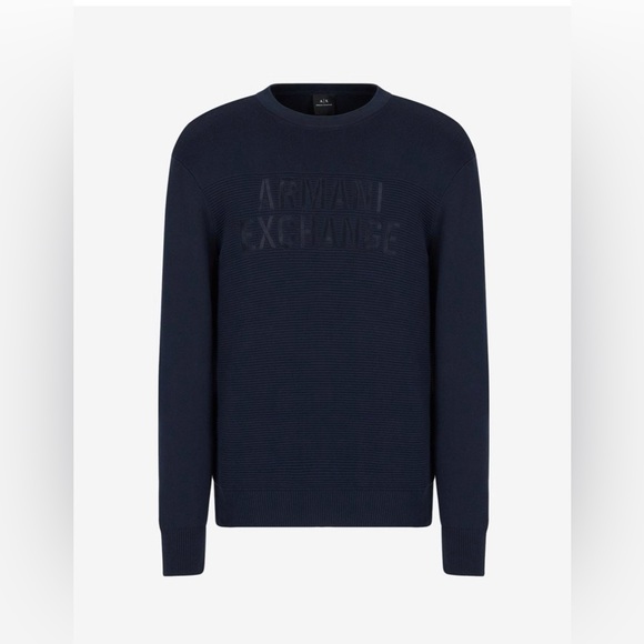 ARMANI EXCHANGE Crew Neck SWEATSHIRT (NAVY) - Picture 2 of 5